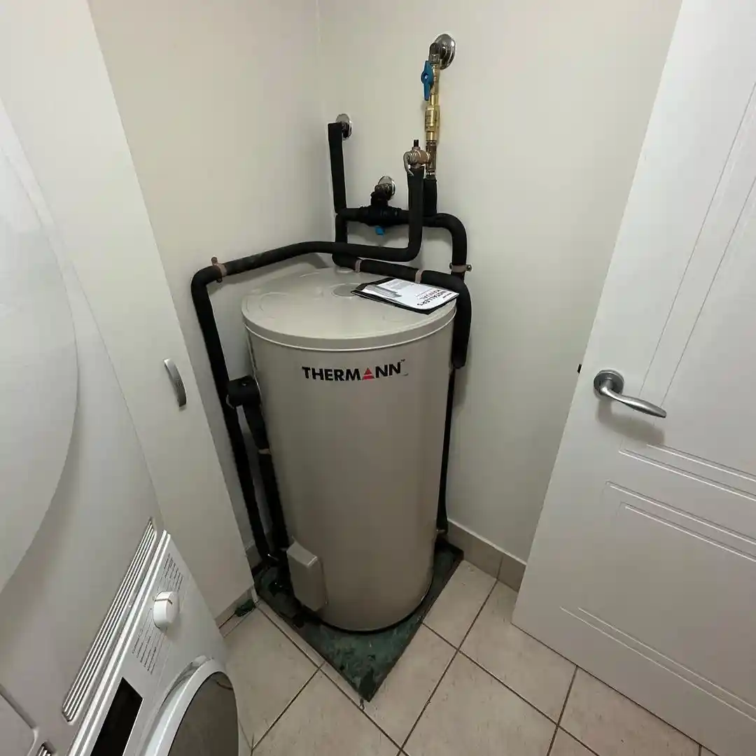 hot water installation